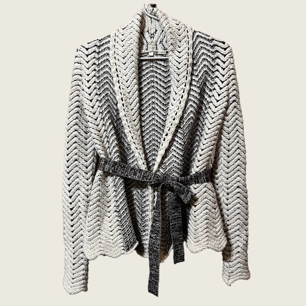 Moth Anthropologie Filamentous Chevron Cardigan Size XS - Picture 2 of 14